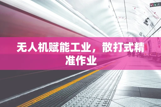 无人机赋能工业，散打式精准作业