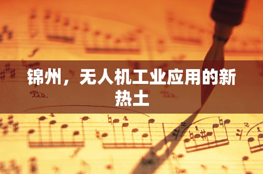 锦州，无人机工业应用的新热土