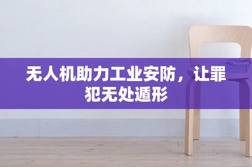 无人机助力工业安防，让罪犯无处遁形