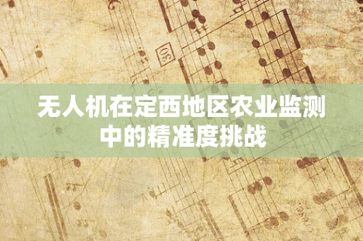 无人机在定西地区农业监测中的精准度挑战