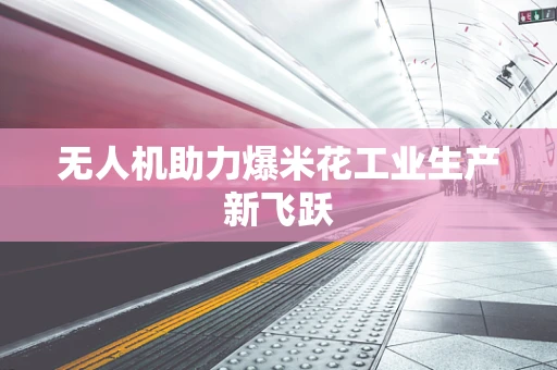 无人机助力爆米花工业生产新飞跃