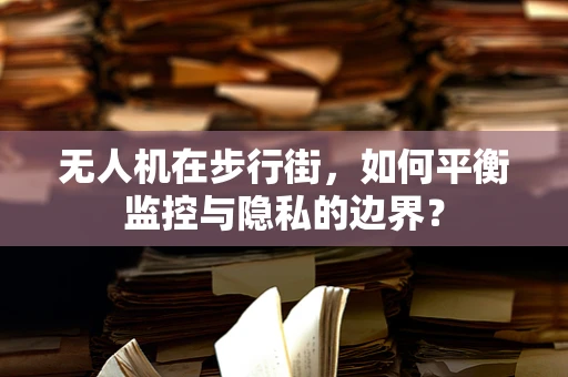 无人机在步行街，如何平衡监控与隐私的边界？