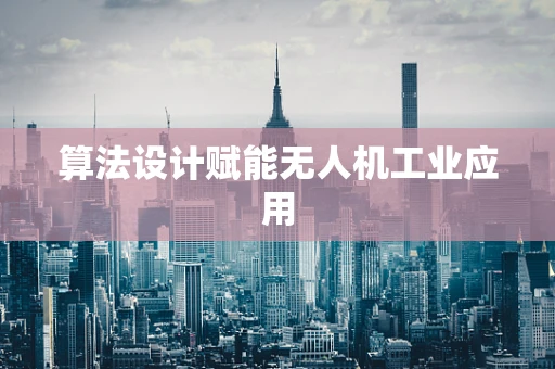算法设计赋能无人机工业应用