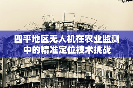 四平地区无人机在农业监测中的精准定位技术挑战