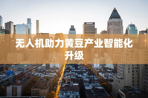 无人机助力黄豆产业智能化升级