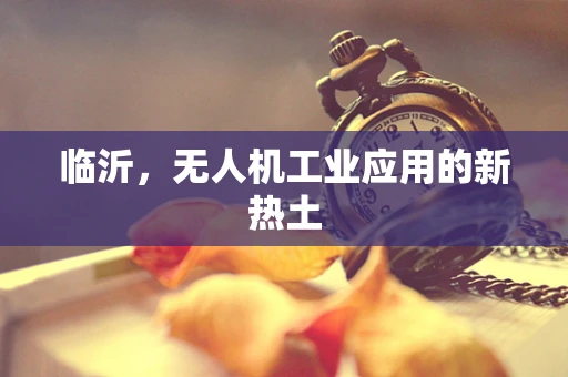 临沂，无人机工业应用的新热土