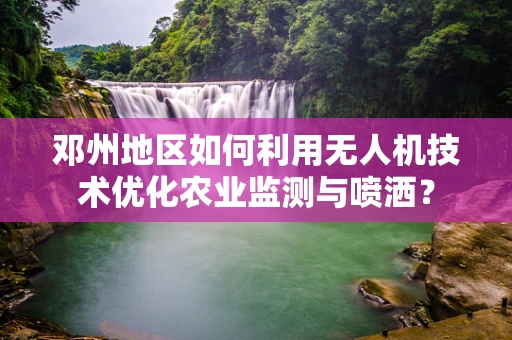 邓州地区如何利用无人机技术优化农业监测与喷洒？