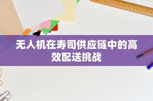 无人机在寿司供应链中的高效配送挑战