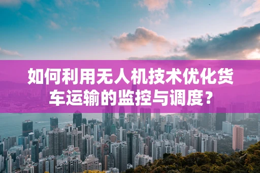 如何利用无人机技术优化货车运输的监控与调度？