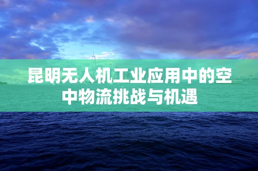 昆明无人机工业应用中的空中物流挑战与机遇