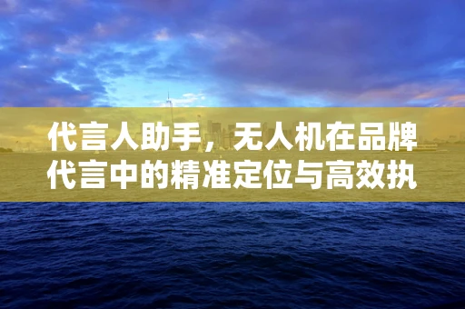 代言人助手，无人机在品牌代言中的精准定位与高效执行
