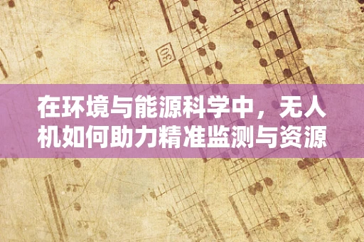 在环境与能源科学中，无人机如何助力精准监测与资源优化？