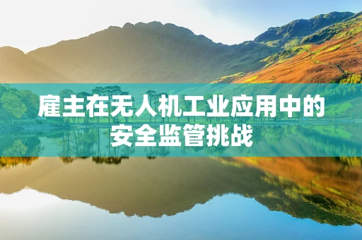 雇主在无人机工业应用中的安全监管挑战