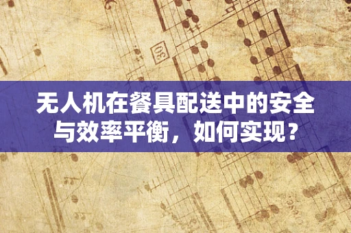 无人机在餐具配送中的安全与效率平衡，如何实现？