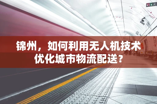 锦州，如何利用无人机技术优化城市物流配送？