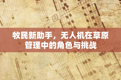 牧民新助手，无人机在草原管理中的角色与挑战