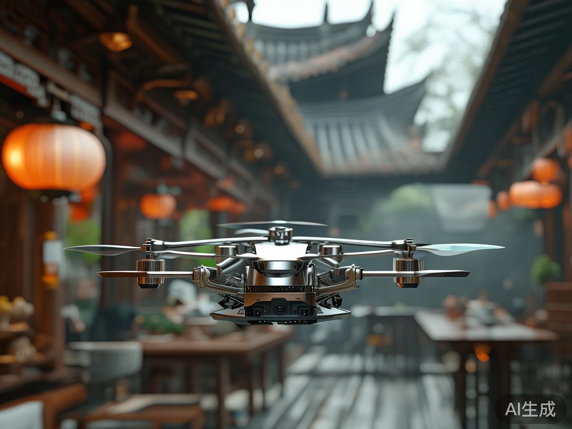 茶馆中的无人机，如何实现精准配送与智能监控？