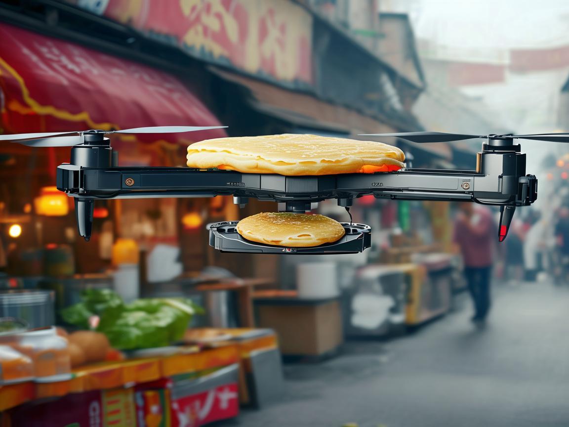 无人机在鸡蛋灌饼街头小吃中的创新应用，如何实现高效、精准的食材配送？