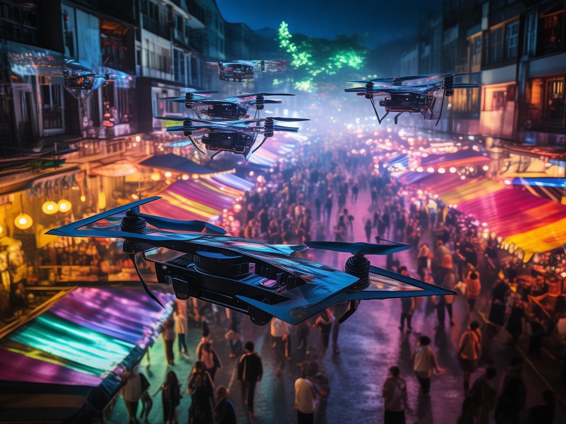 夜市电影节,无人机如何安全高效地实现空中电影放映? 夜市电影节,无人机如何安全高效地实现空中电影放映?