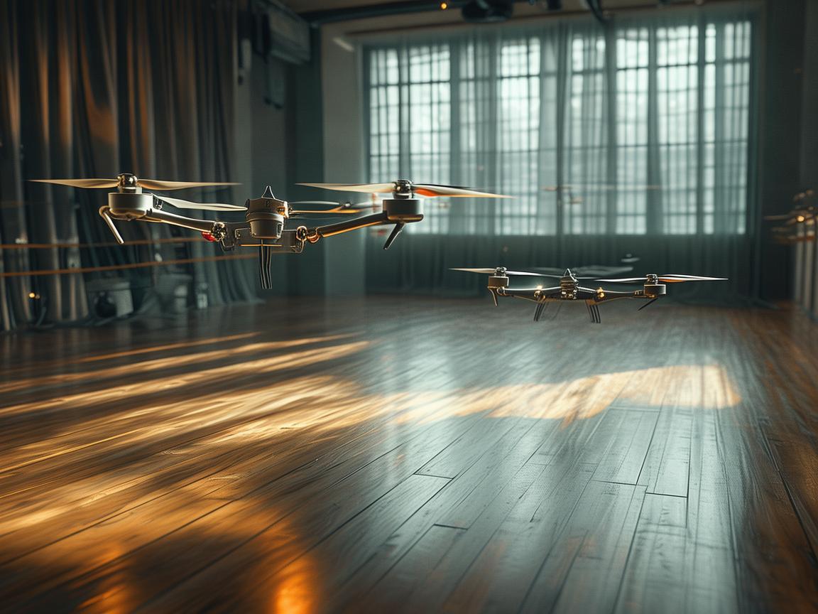 在舞蹈室中，无人机技术如何实现精准定位与安全避障？