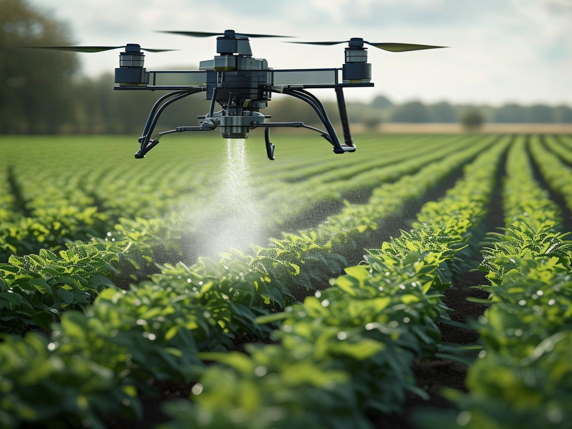 植物营养液精准喷洒，无人机在农业中的新角色？