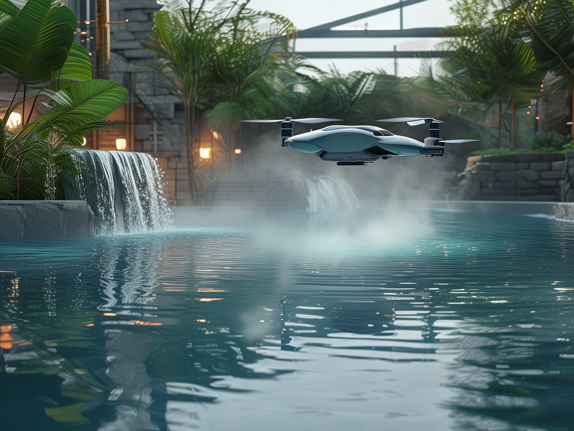 无人机助力温泉疗养池工业应用