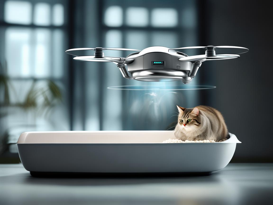 在工业应用中，无人机如何助力猫砂盆的智能管理？