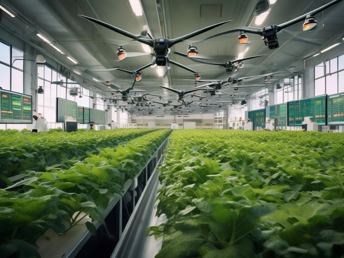 在研究所中，如何利用无人机技术优化农业监测的精准度？