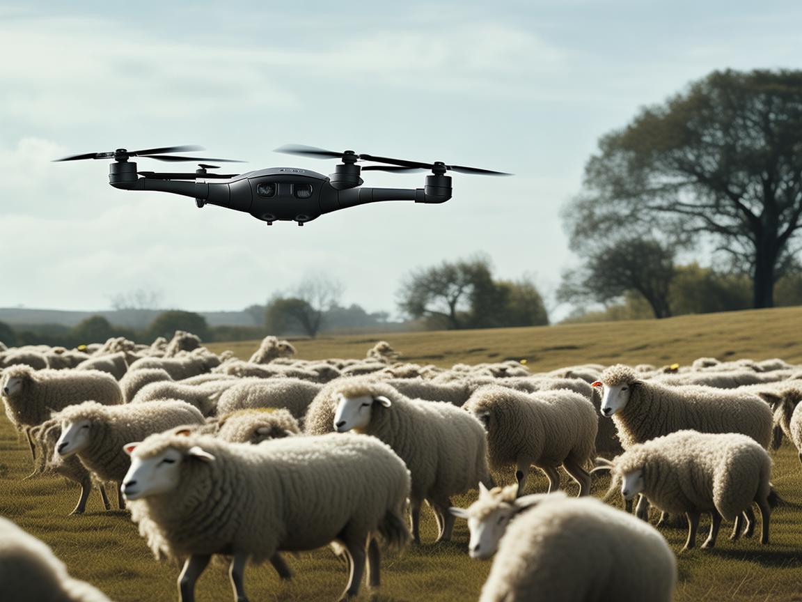 羊毛的空中守护者，无人机在畜牧业监控中的创新应用？