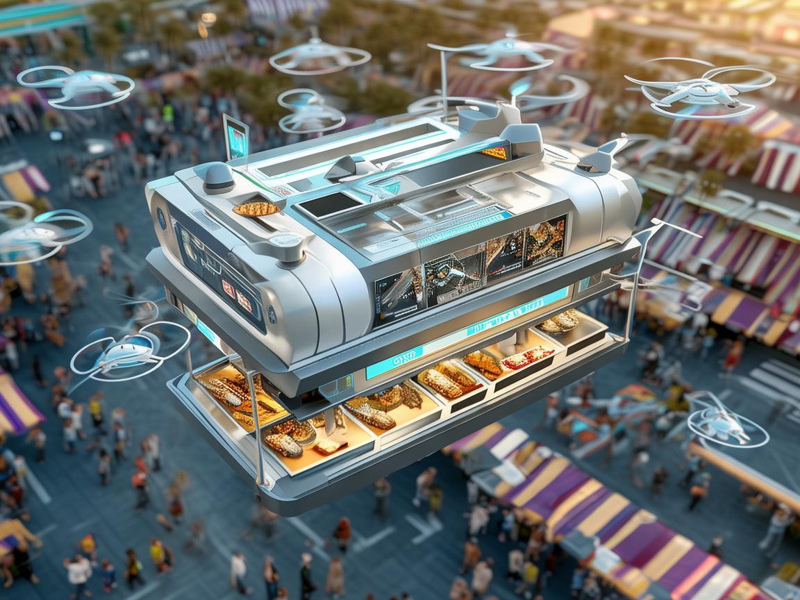 无人机在烧烤摊的空中厨房愿景，安全配送与高效管理能否实现？