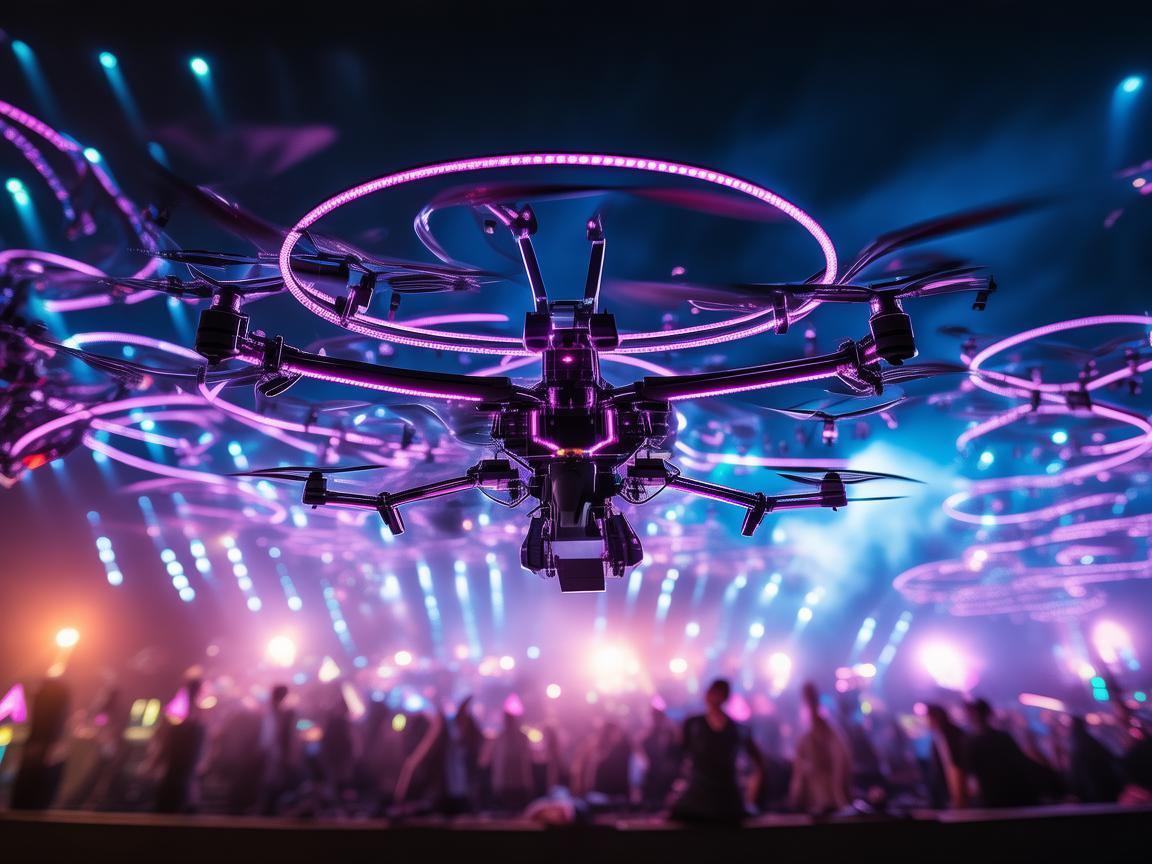 音乐节中的无人机，如何实现空中灯光秀的精准控制？