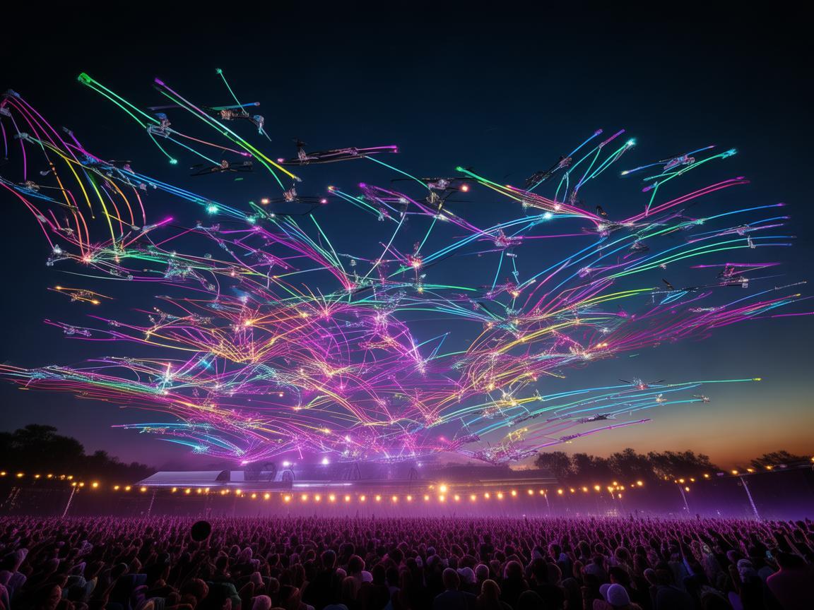 无人机编队如何在音乐会巡演中实现空中灯光秀的精准控制？