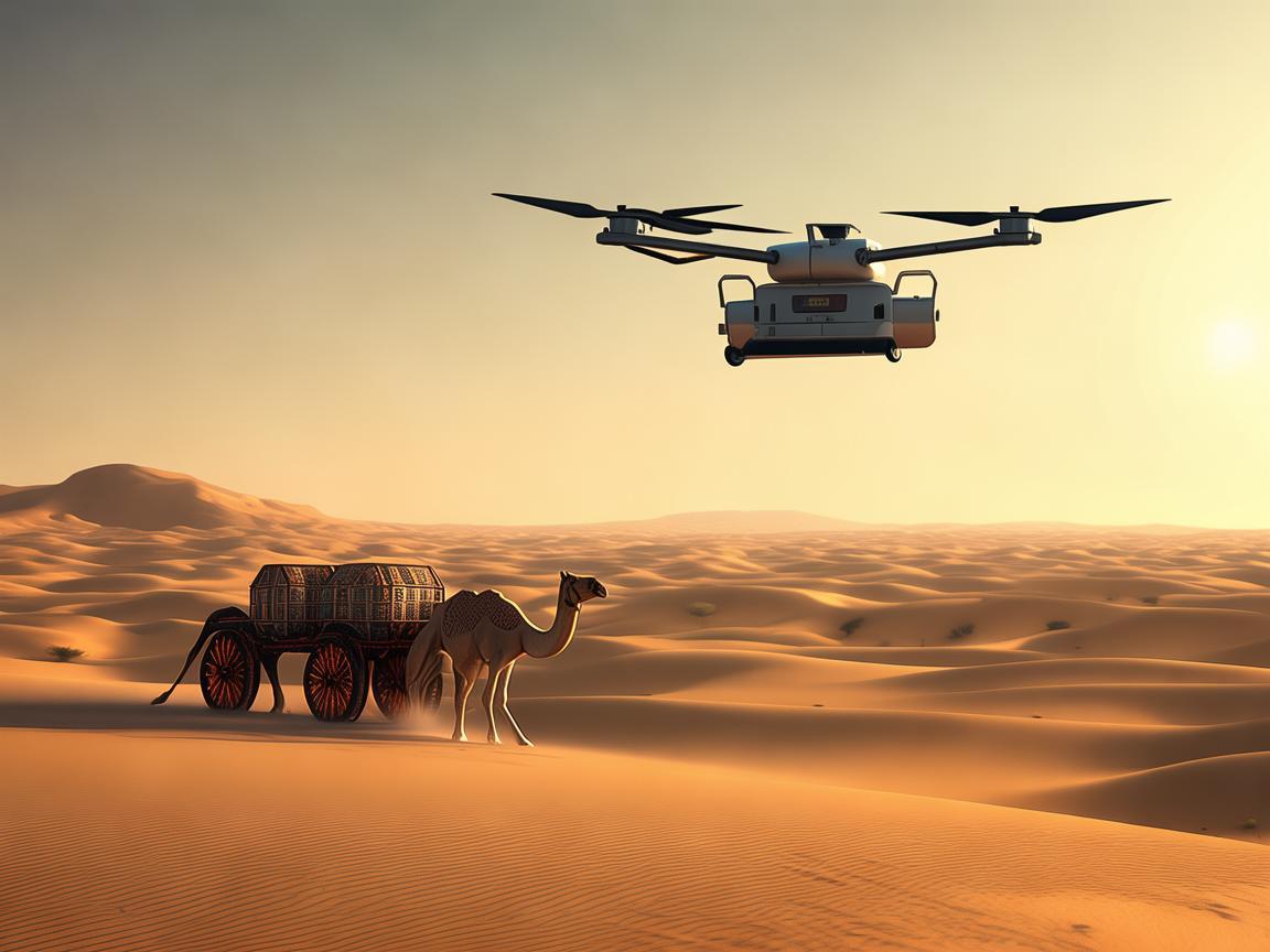 骆驼车与无人机,如何在沙漠环境中实现高效物资运输? 骆驼车与无人机,如何在沙漠环境中实现高效物资运输?
