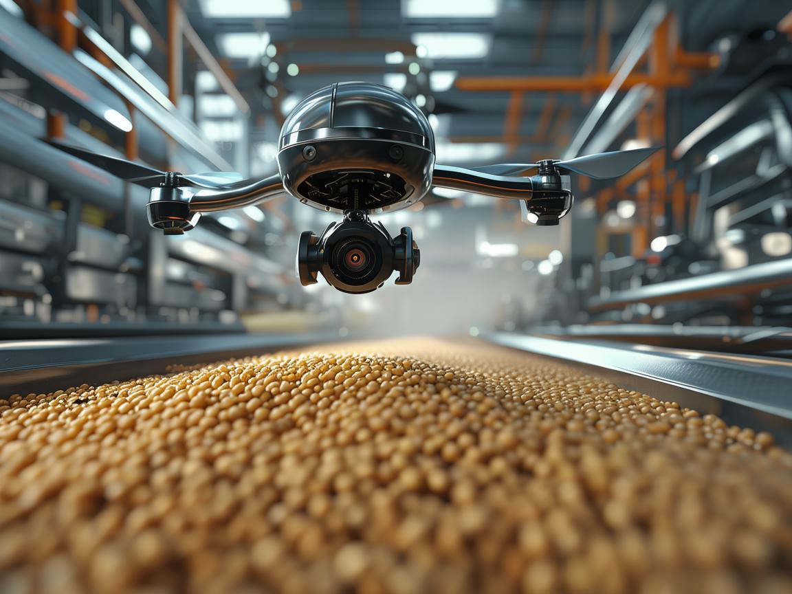 无人机在豆浆生产中的自动化监控，如何实现高效、精准的原料质量检测？