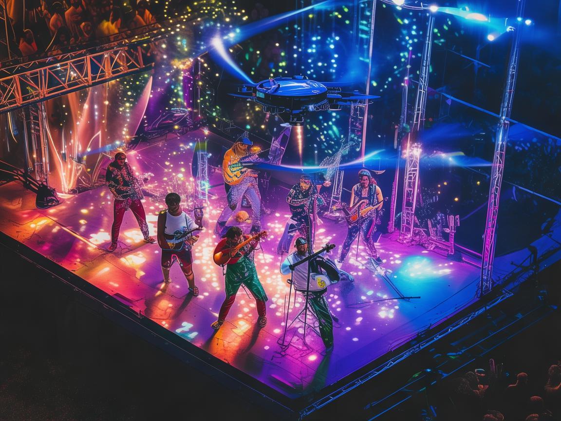 音乐家与无人机，如何通过空中视角捕捉音乐节现场的独特魅力？