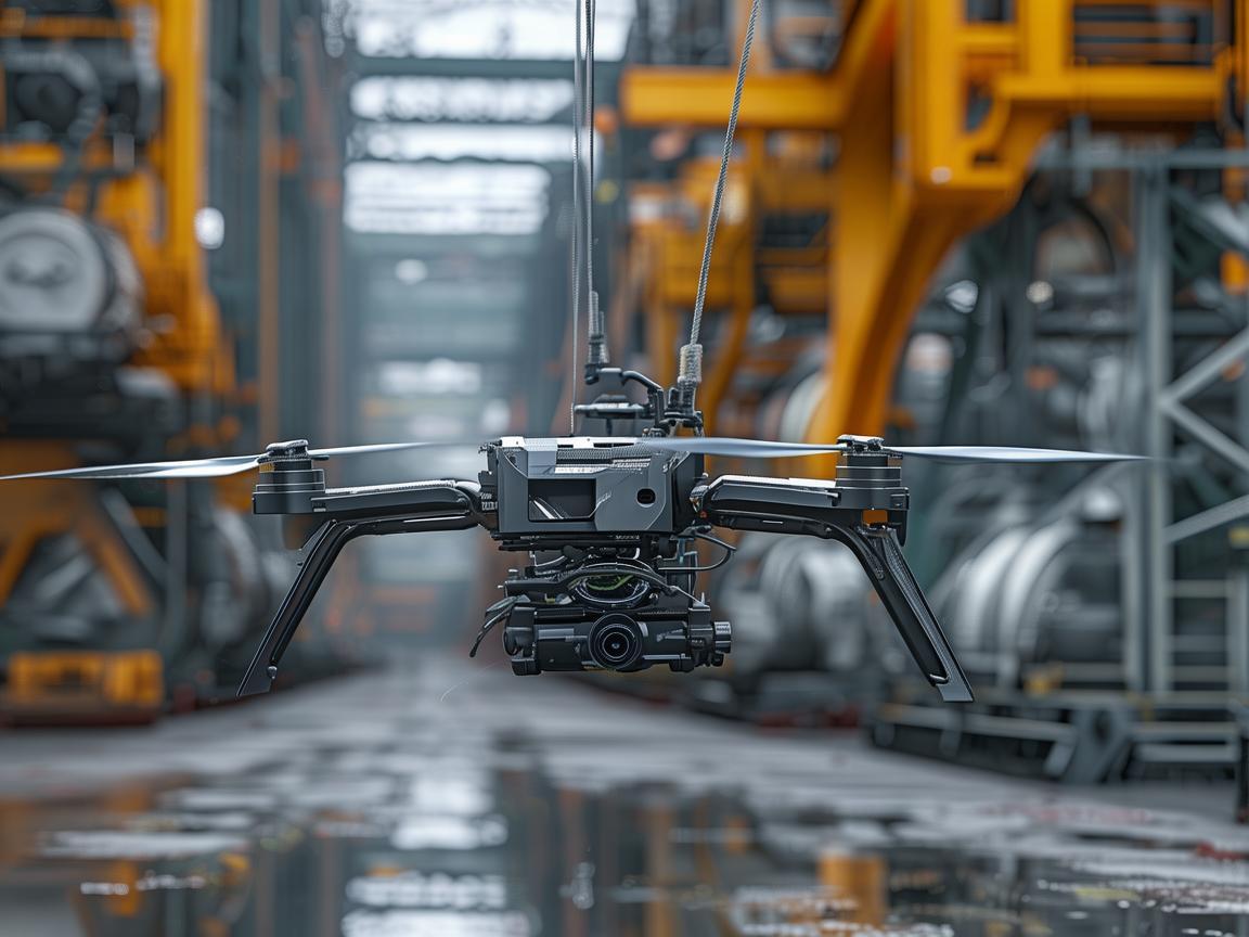 无人机在工业巡检中如何安全地利用绳子进行悬挂作业？