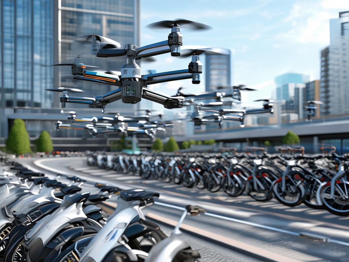 无人机助力非机动车停车场管理升级