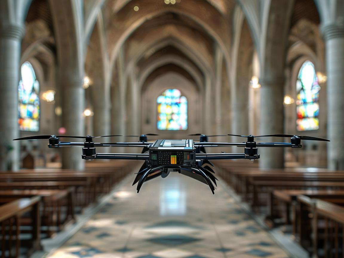 在教堂环境中,无人机如何实现精准避障与安全飞行?