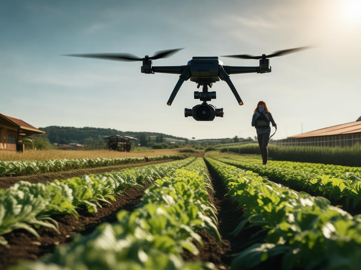 店主夫人如何利用无人机技术优化其农场的物流与监控?