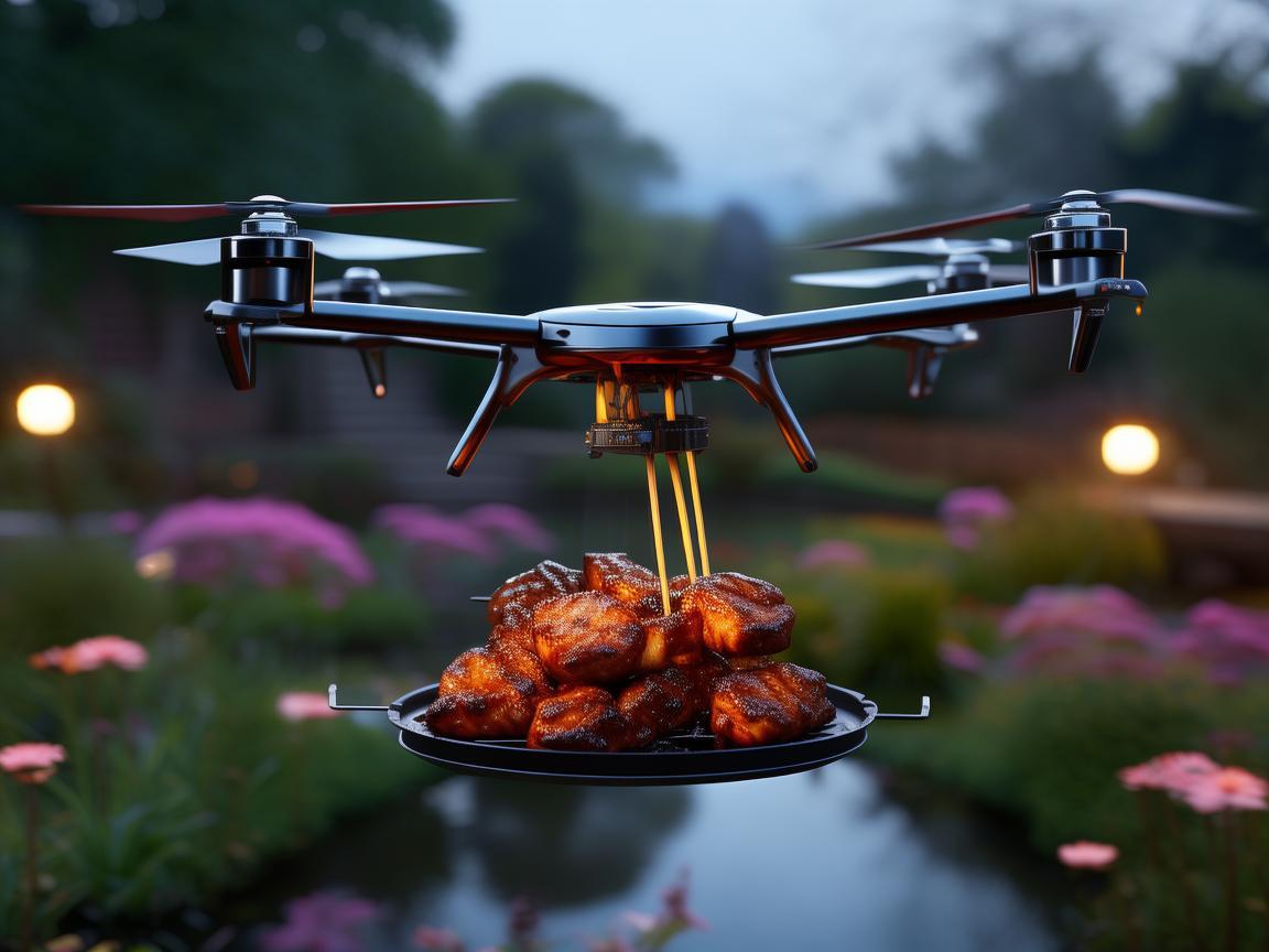 无人机烤肉串，安全与效率的空中挑战