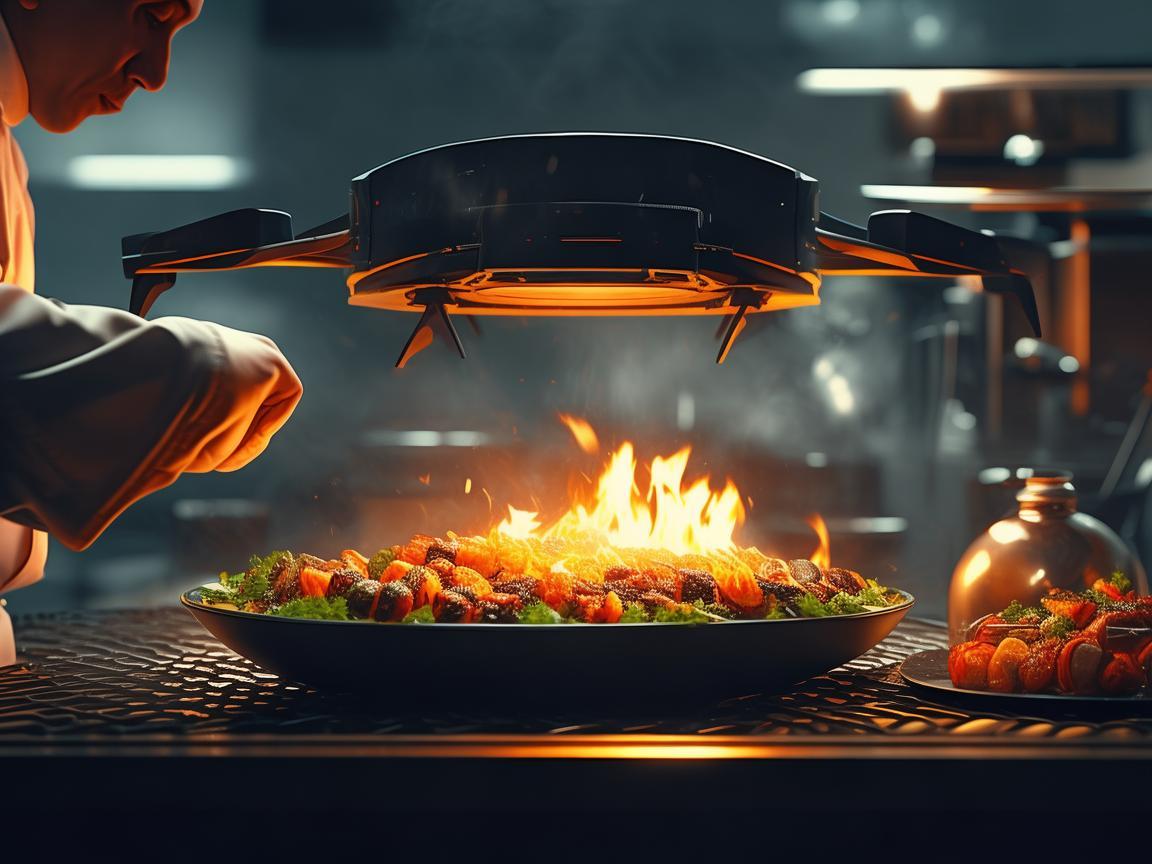 烤蔬菜串的空中厨师，无人机送餐的挑战与机遇