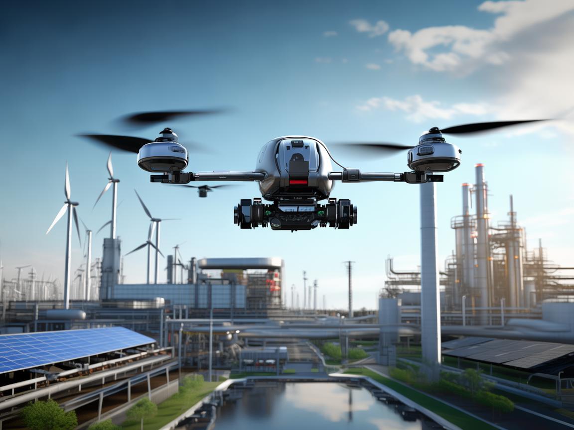 如何通过无人机进行高效能源审计与评估，以优化工业设施的能源使用？