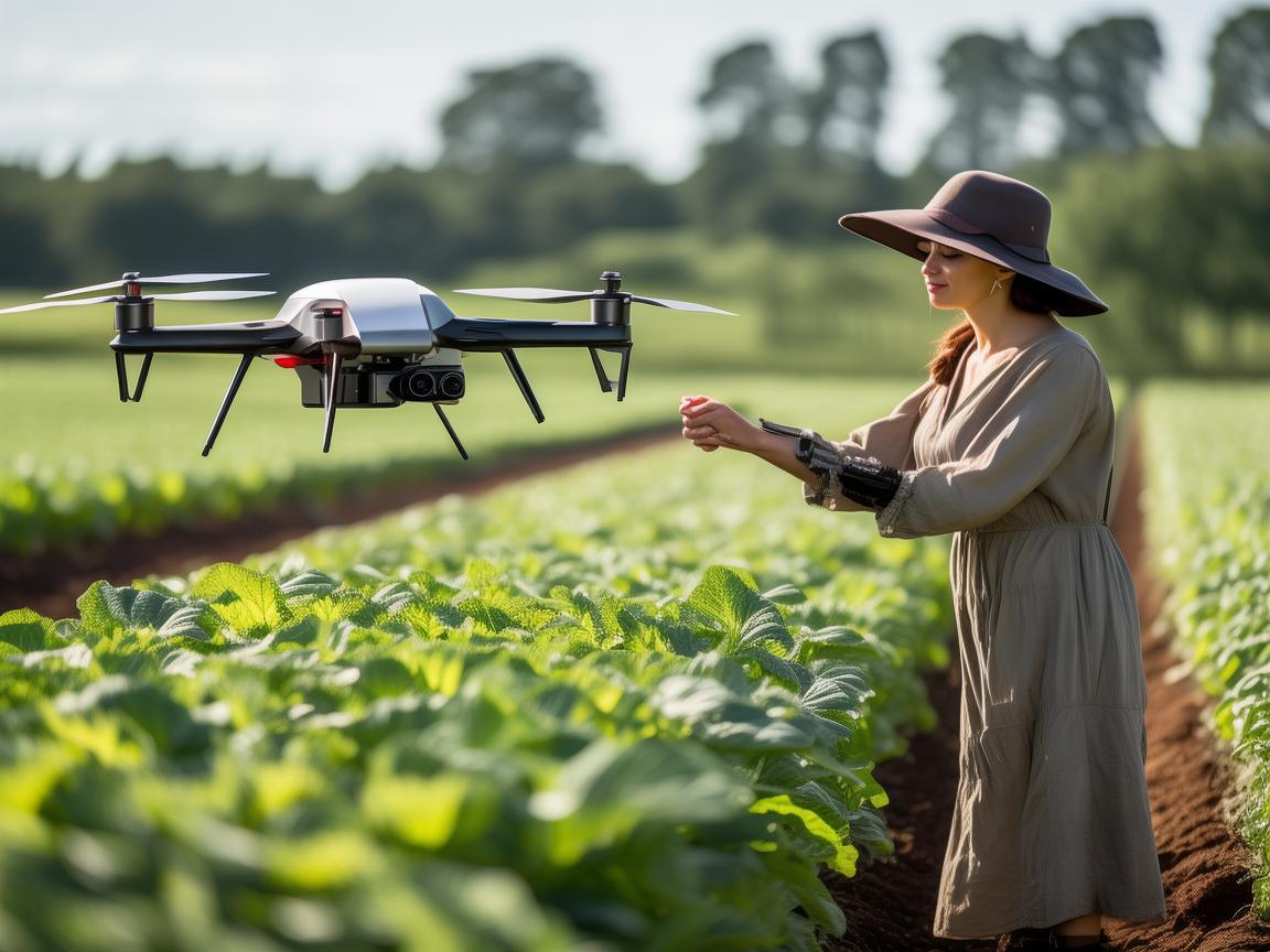 店主夫人如何利用无人机技术提升其农场的运营效率？