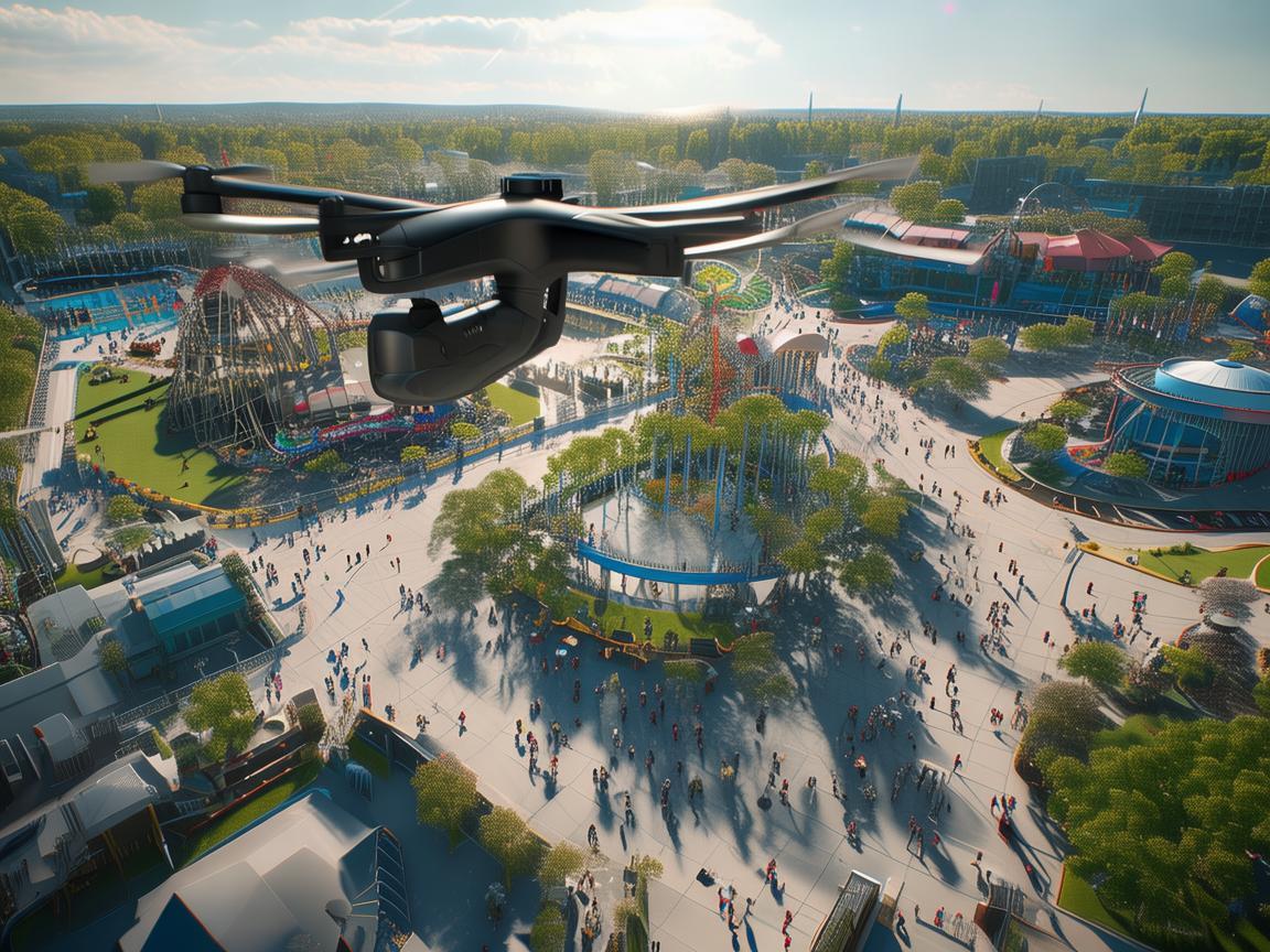 无人机在主题公园安全监控中的角色与挑战