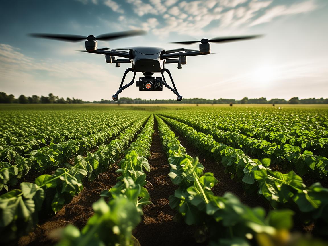 豇豆田的空中守护者，无人机在豇豆种植中的精准监测挑战