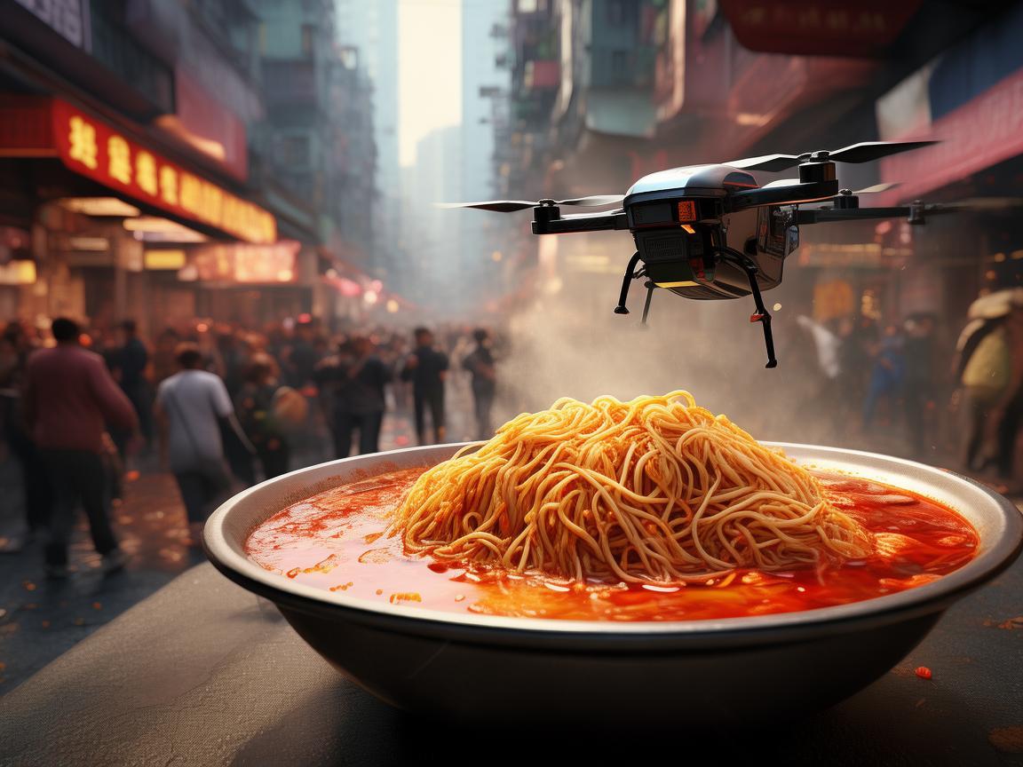 重庆小面,无人机配送的‘辣’味挑战? 重庆小面,无人机配送的‘辣’味挑战?