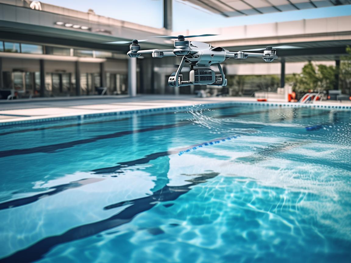 如何利用无人机技术优化游泳馆跳水池的监控与维护？