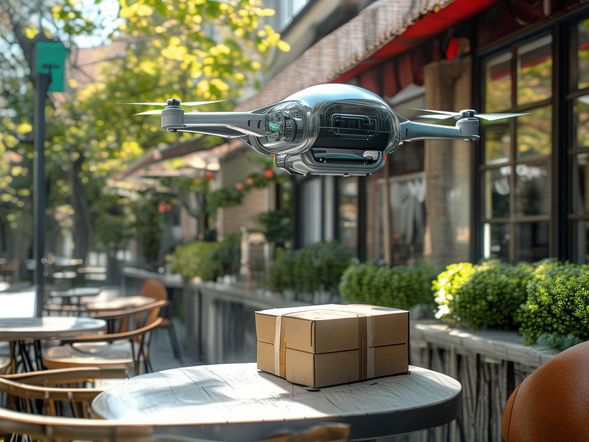无人机配送，咖啡馆雅座的新兴空中服务员？