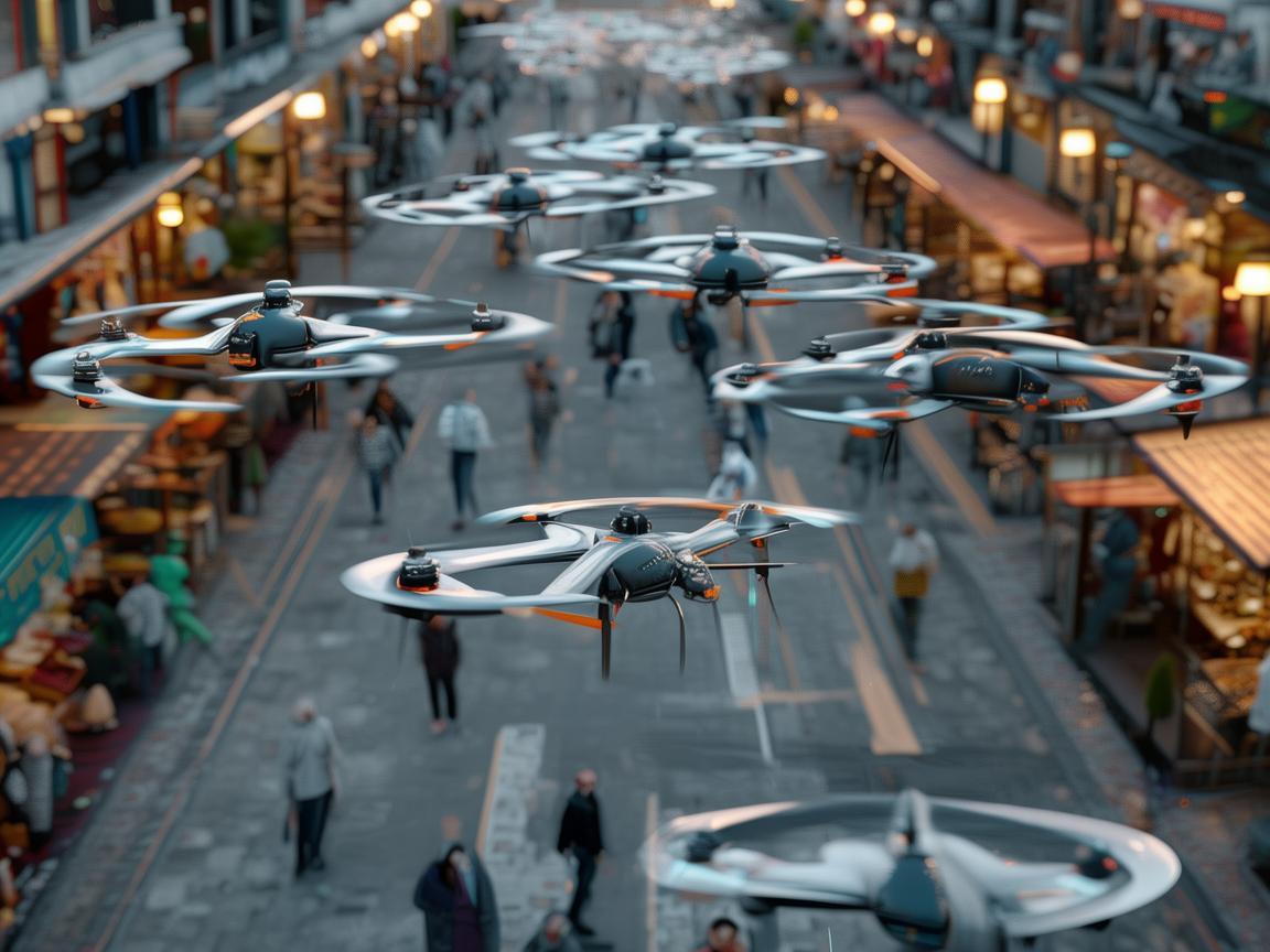 无人机在美食街的空中交通管理，如何确保高效与安全？