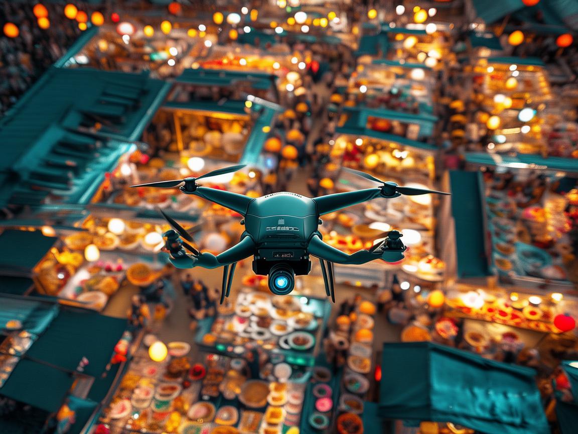 夜市美食节，无人机如何助力美食的空中巡礼？
